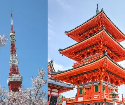 Tokyo-Tower-and-Senso-ji-Temple