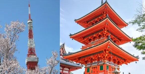 Tokyo-Tower-and-Senso-ji-Temple